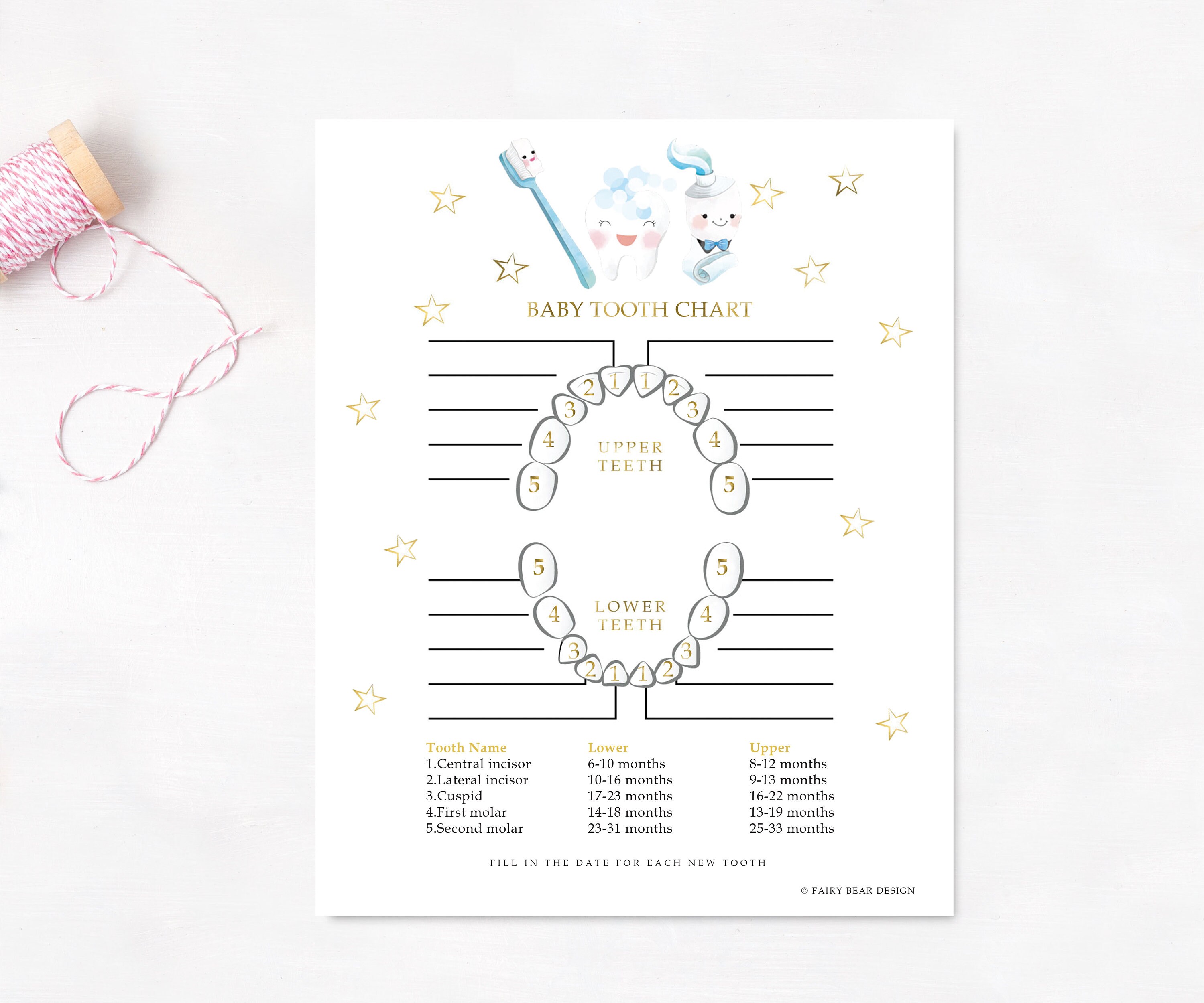 baby tooth chart 8 x 10 bubble tooth fairy chart baby etsy ireland