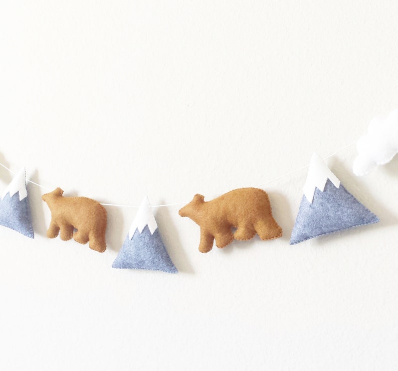Woodland Nursery Mountain Bear Garland Mountain Nursery Etsy