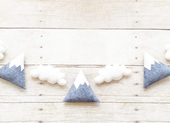 Mountain Garland Woodland Nursery Mountain Nursery Etsy