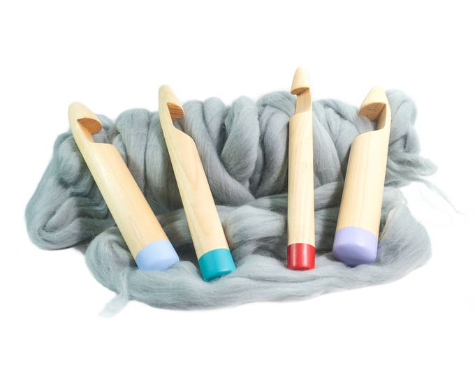 Knitpro JUMBO Birch Crochet Hook Giant Crochet Hook Wooden Etsy UK