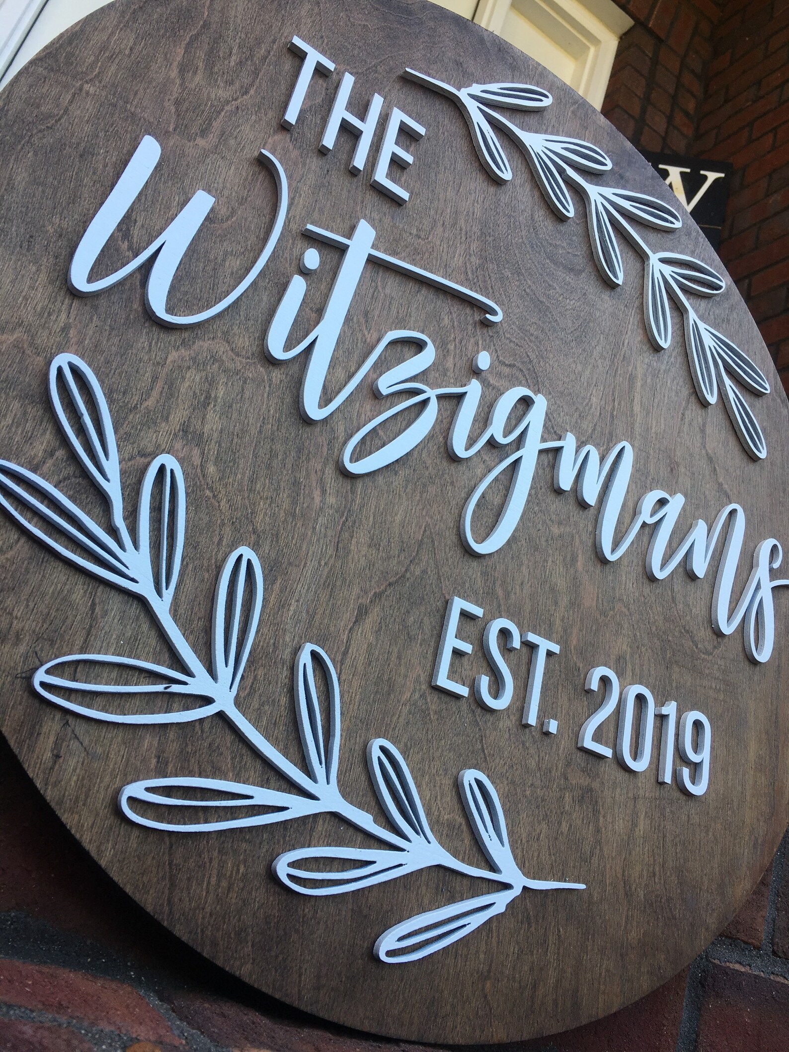 Custom Round Last Name Sign Home Decor Sign Wedding Sign Etsy