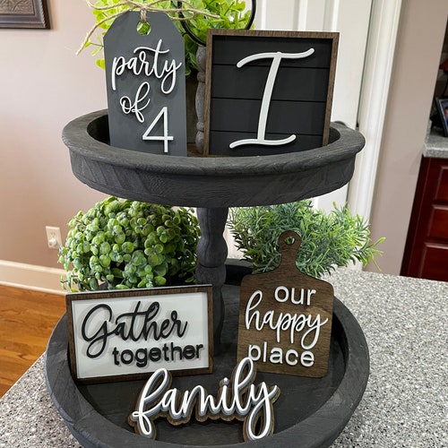 Home Tiered Tray Decor Set 2tier Tray Set Tier Tray Pieces Etsy