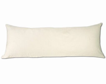 Ivory 20"x 60" Double Zippers Microsuede Body Pillow ( Cover Only ) Pillowcase Pregnancy