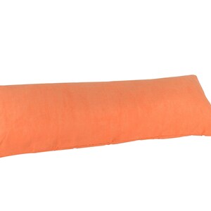 Pumpkin Orange 20&quot;x 54&quot; Double Zippers Microsuede Body Pillow Cover Pillowcase