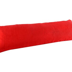 Elegant Red 20&quot;x 72&quot; Double Zippers Micro suede Body Pillow ( Cover Only) Pillowcase