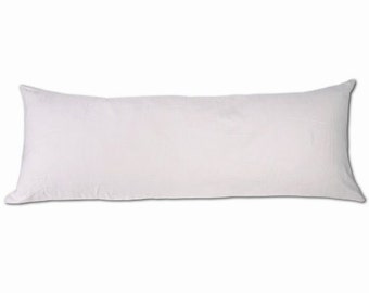 Super White 20"x 54" Double Zippers Microsuede Body Pillow ( Cover Only) Pillowcase