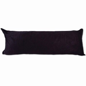 Black 20&quot;x 60&quot; Double Zippers Micro suede Body Pillow ( Cover Only) Pillowcase
