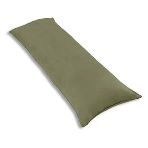 Sage Green 20&quot;x 54&quot; Double Zippers Microsuede Body Pillow ( Cover Only ) Pillowcase Pregnancy