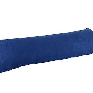 Navy Blue 20&quot;x 48&quot; Double Zippers Micro suede Body Pillow ( Cover Only) Pillowcase