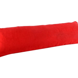 Elegant Red 20&quot;x 60&quot; Double Zippers Microsuede Body Pillow ( Cover Only ) Pillowcase Pregnancy