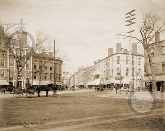 Portsmouth, NH New Hampshire 1902 Antique Historic Vintage Photo Vintage Wall Art Vintage Wall Decor Reprint FREE SHIPPING!
