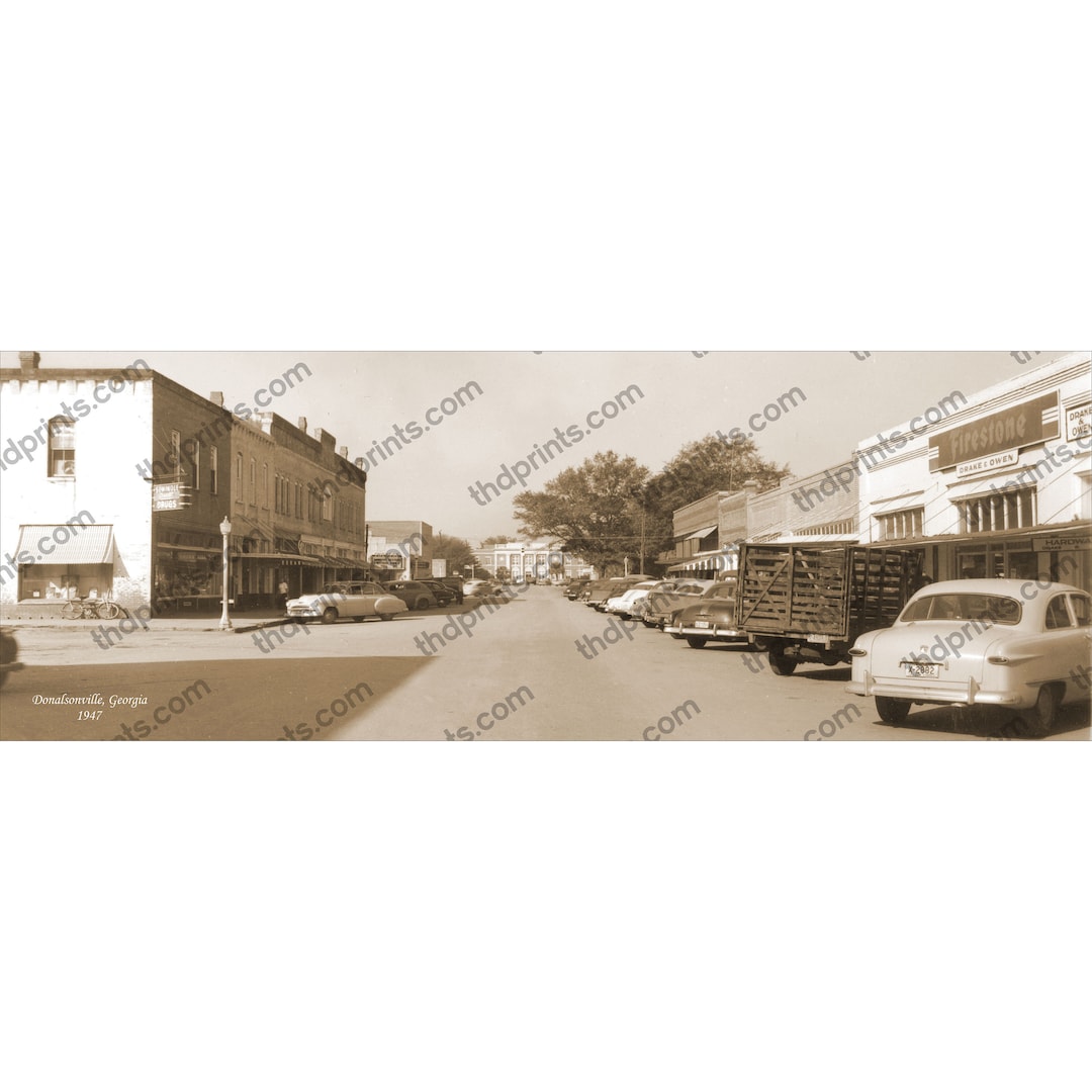 Donalsonville, GA. 1947 Antique Historic Vintage Photo Wall