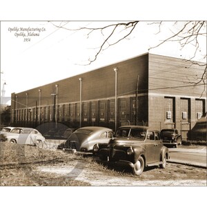 Opelika Alabama 1954 Opelika Manufacturing Company Photo Réimpression vintage historique de photos murales d'art déco livraison gratuite !