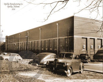 Opelika Alabama 1954 Opelika Manufacturing Company Photo Historic Vintage Antique Photo Wall Art Decor Reprint FREE SHIPPING!