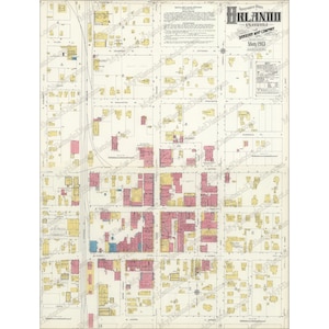 Orlando Florida FL. 1913 Florida History Map Photo Historic Vintage Antique Photo Wall Art Decor Reprint FREE SHIPPING!