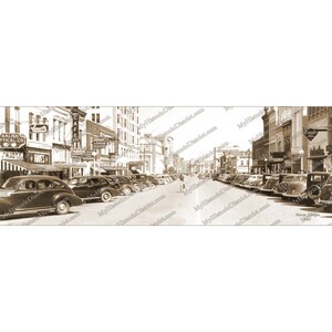 Macon, GA. Georgia 1945, antica foto storica vintage da parete, stampa panoramica, ristampa della storia della Georgia. SPEDIZIONE GRATUITA!