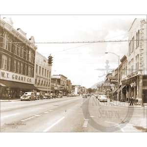 Anniston AL Alabama 1952 Storico Vintage Antico Foto Parete Arte Decorativa Lake Martin Ristampa SPEDIZIONE GRATUITA!