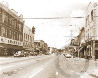 Anniston AL Alabama 1952 Historic Vintage Antique Photo Wall Art Decor Lake Martin Reprint FREE SHIPPING!