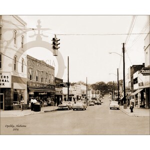 Opelika Alabama 1956 8th Street 8x10 Foto storica d'epoca antica Decorazione da parete Ristampa SPEDIZIONE GRATUITA!