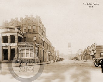 Fort Valley, GA Georgia 1912 Antique Historic Vintage Photo Vintage Wall Art Poster Wall Decor Reprint FREE SHIPPING!