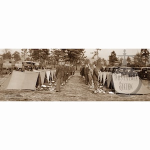 Fort Benning 4th Signal Corps 1941 Fort MooreInfanterie Columbus GA Antik Vintage Historisches Panorama Militärfoto Nachdruck KOSTENLOSER VERSAND!