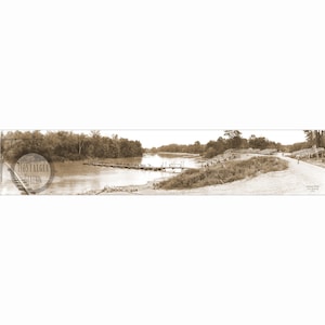Fort Benning Georgia Pontoon Bridge 1941 Fort Moore Antique Vintage Historic Panoramic Columbus GA Military Photo Reprint FREE SHIPPING!