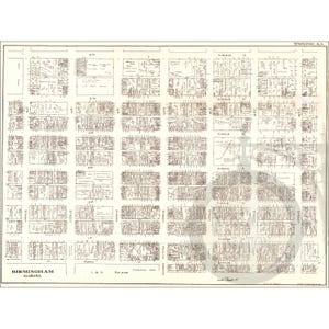 Carte de Birmingham, Alabama, 1929, ancienne photo panoramique vintage, art mural vintage, décoration murale vintage, blazers réimpression UAB livraison gratuite !