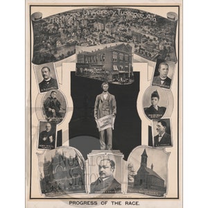Tuskegee Alabama 1903 Poster storico d'epoca antico con foto da parete, ristampa, SPEDIZIONE GRATUITA!