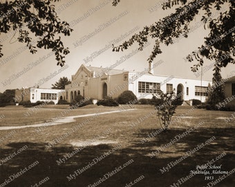 Notasulga, Alabama Public School 1953 Antique Historic Vintage Photo Vintage Wall Art Vintage Wall Decor Reprint FREE SHIPPING!
