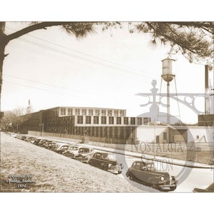 Opelika Alabama Pepperell Mill 1954 Foto storica d'epoca antica, decorazione da parete, ristampa SPEDIZIONE GRATUITA!