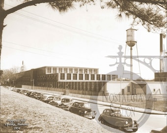 Opelika Alabama Pepperell Mill 1954 Photo Historic Vintage Antique Photo Wall Art Decor Reprint FREE SHIPPING!