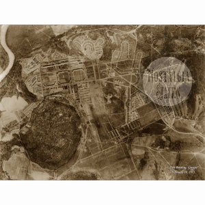 Fort Benning Aerial Photo 1935 Fort Moore Infantry Columbus GA Antique Vintage Historic Wall Decor Military Photo Reprint FREE SHIPPING!