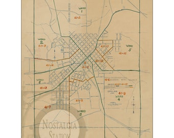 Opelika Alabama 1950 Census Map Historic Vintage Antique Photo Wall Art Decor Reprint FREE SHIPPING!