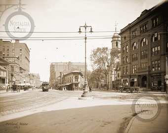 Portland, Maine 1911 Antique Historic Vintage Photo Vintage Wall Art Vintage Wall Decor Reprint FREE SHIPPING!