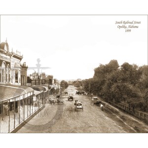 Opelika Alabama 1899 Railroad Avenue Storico Vintage Antico Foto Decorazione da Parete Ristampa SPEDIZIONE GRATUITA!