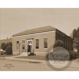 Cuthbert, GA Georgia Post Office 1949 Antik Historisches Vintage Foto Vintage Kunst Vintage Wanddekoration Andrew College Reprint KOSTENLOSER VERSAND!