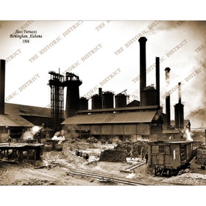 Birmingham, AL Alabama Sloss Furnaces 1906 Antike Historisches Vintage Foto Vintage Wand Kunst Vintage Wand Dekor Nachdruck KOSTENLOSER VERSAND!