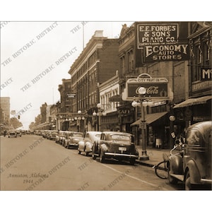 Anniston AL Alabama 1944 Storico Vintage Antico Foto Parete Arte Decorativa Lake Martin Ristampa SPEDIZIONE GRATUITA!