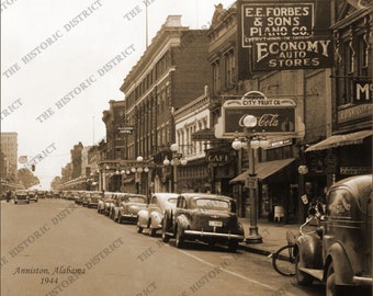 Anniston AL Alabama 1944 Historic Vintage Antique Photo Wall Art Decor Lake Martin Reprint FREE SHIPPING!