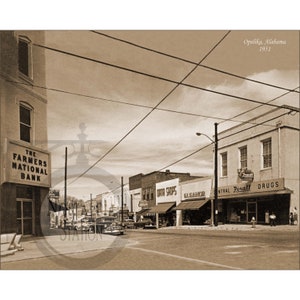 Opelika Alabama 1951 8th Street 8x10 Foto storica d'epoca antica Decorazione da parete Ristampa SPEDIZIONE GRATUITA!