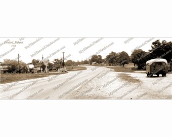 Crawford, AL. Alabama 1963 Russell County Antique Historic Vintage Tuckabatchee Photo Reprint 5x14" FREE SHIPPING!