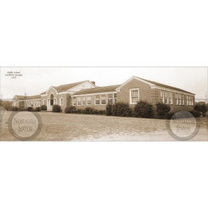 Cuthbert, GA. Georgia School 1953 Foto d'epoca storica antica Stampa panoramica Decorazione Andrew College Ristampa Storia della Georgia SPEDIZIONE GRATUITA!