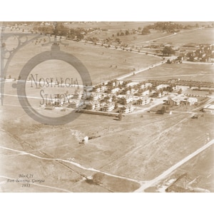 Fort Benning Block 21 1933 Fort Moore Columbus Georgia Infantry Antique Historic Vintage Photo Wall Art Vintage Decor Reprint FREE SHIPPING!