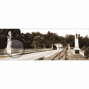 Fort Benning Betjeman Bridge 1949 Fort MooreInfanterie Columbus GA Antiker Vintage Historischer Panorama Militärfotonachdruck KOSTENLOSER VERSAND!