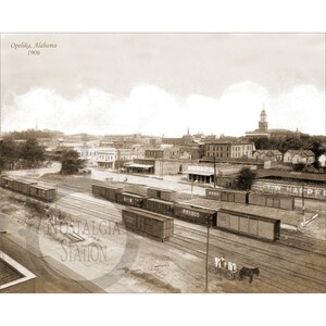 Opelika Alabama 1906 Réimpression vintage historique d'art déco mural photo antique LIVRAISON GRATUITE !