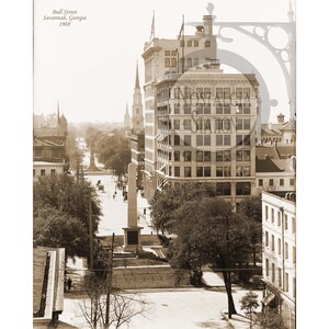 Savannah, Géorgie, 1911 Bull Street, photo vintage historique ancienne, décoration murale murale d'art réimpression livraison gratuite !