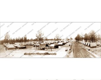 11th Infantry U.S. Army Camp Fort Benning April 4 1940 Fort Moore Antique Vintage Historic Panoramic Military Photo Reprint FREE SHIPPING!
