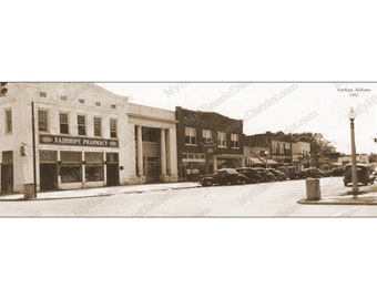 Fairhope, AL. Alabama 1942 antieke historische vintage foto herdruk 5x14" GRATIS VERZENDING!
