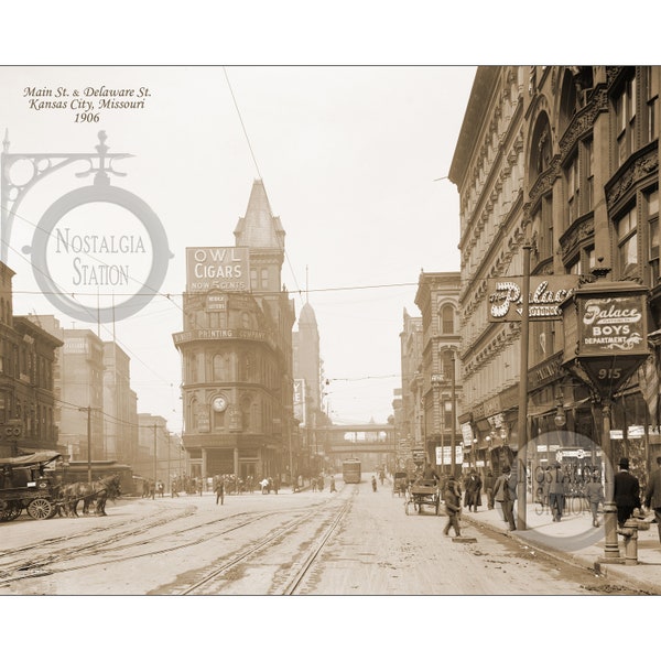 Kansas City, Missouri 1906 Antique Historic Vintage Photo Vintage Wall Art Vintage Wall Decor Reprint FREE SHIPPING!