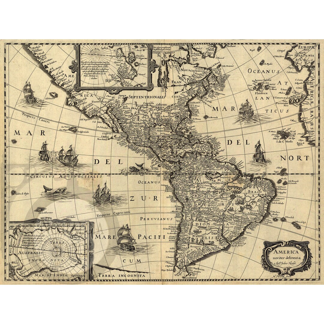 American World Map Print 1640 Antique - Il 1080xN.5700984408 O6zj 